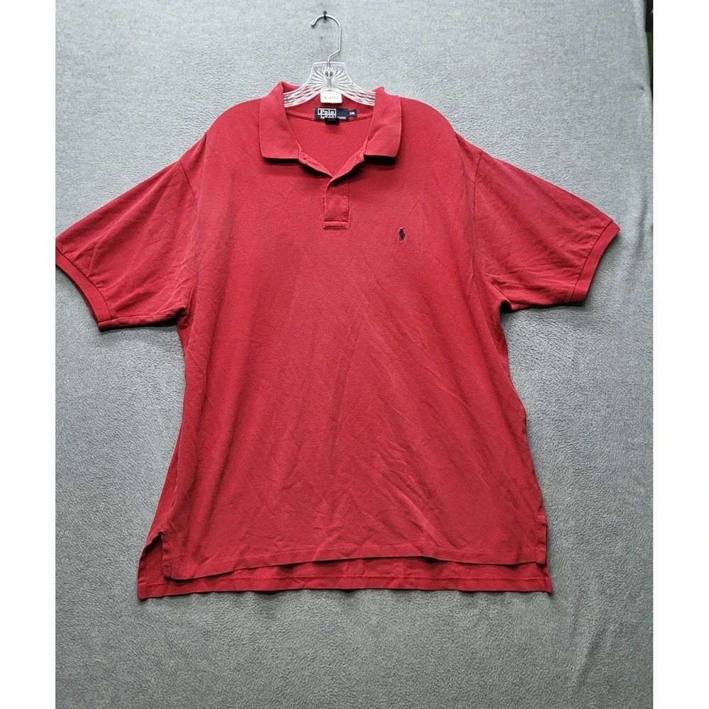 Polo Ralph Lauren Men Polo XXL Red Short‎ Sleeve Y2K